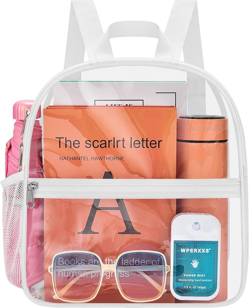 USPECLARE Clear Backpack Stadium Approved 12X11x6, Waterproof Clear Bag Stadium Backpack for Concert Work Sport Event - Image 1